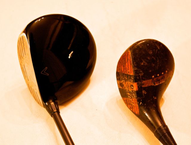 ' "Diablo Octane" and "Betty Alex" 3-wood golf clubs (2012 & 1958)