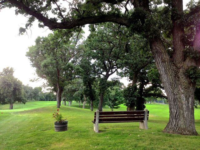 My contemplation bench on hole #18 at Phalen Park Golf Course 